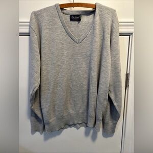 Vintage Par Four Sweater Mens Med V Neck Pullover Made USA 90s Gray